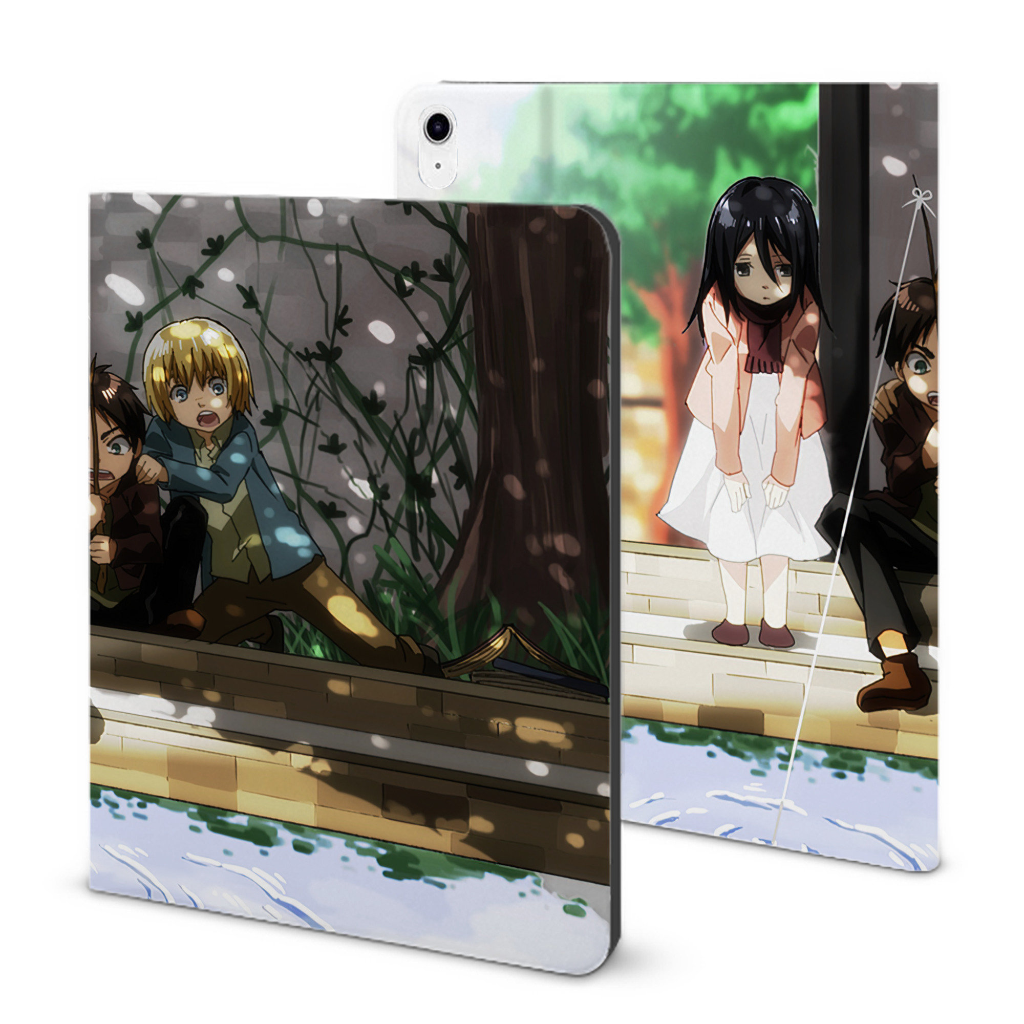 （画像用） 進撃の巨人 Attack on Titan IPad ケース ブック型 PUレザー TPU 耐衝撃 軽量 薄型 ペン収納なし 全面保護 IPad 各モデル対応